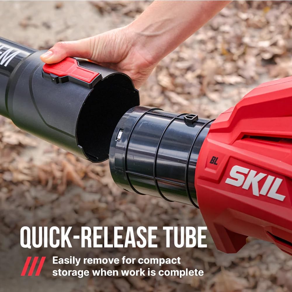 Skil PWR CORE 40 2.5Ah battery shows longer runtime.