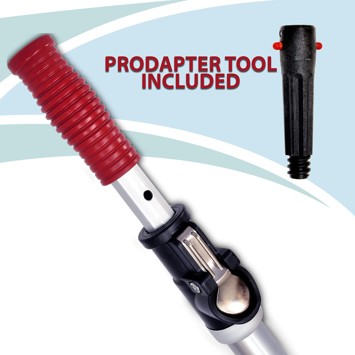 SKIMLITE Snaplite universal adapter attaches to skimmers, nets, and vacuum heads
