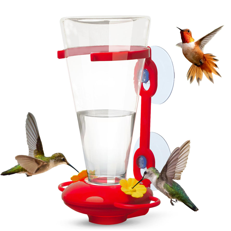 Skweeky Hitch window feeder with side ports for unobstructed viewing.