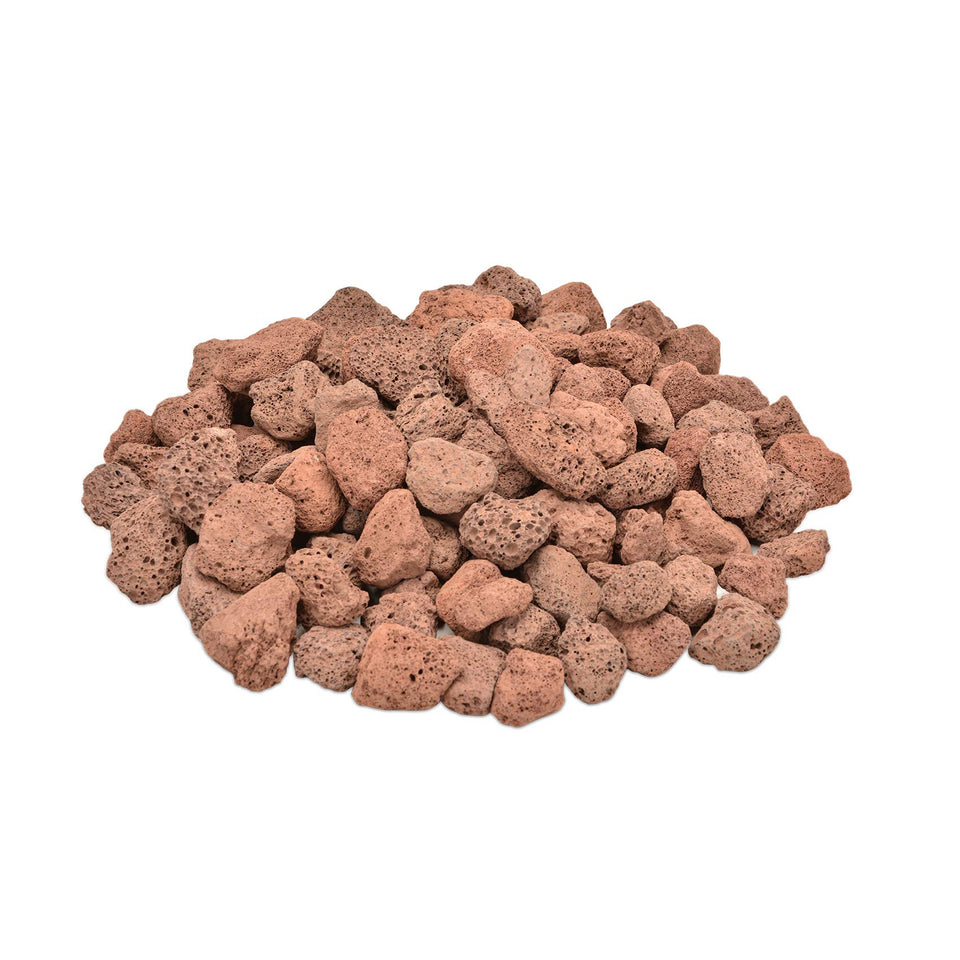 Skyflame 10lb lava rocks for fire pits add vibrant color and steady heat.