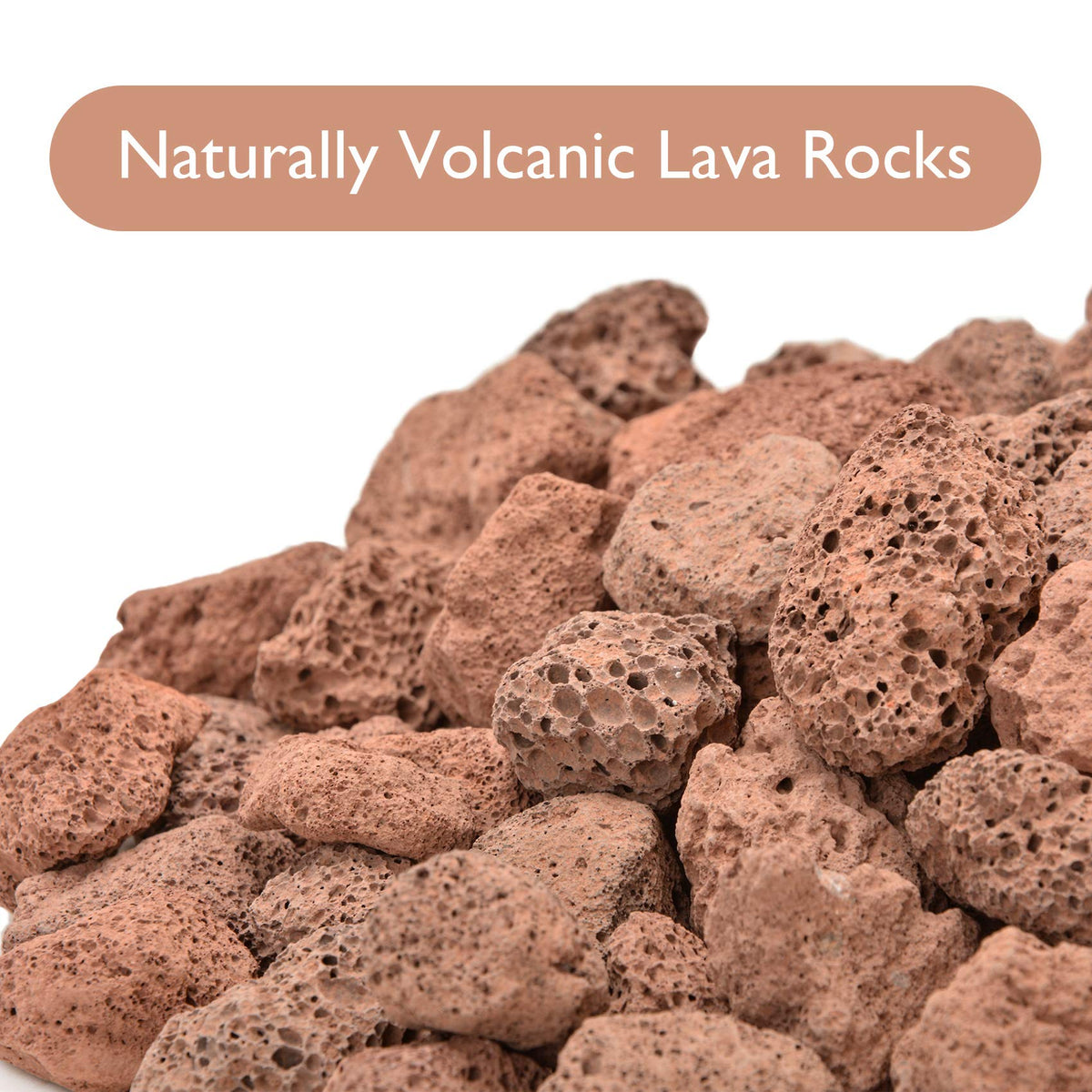 Skyflame lava rocks in a fireplace provide ambient heat and understated decor.