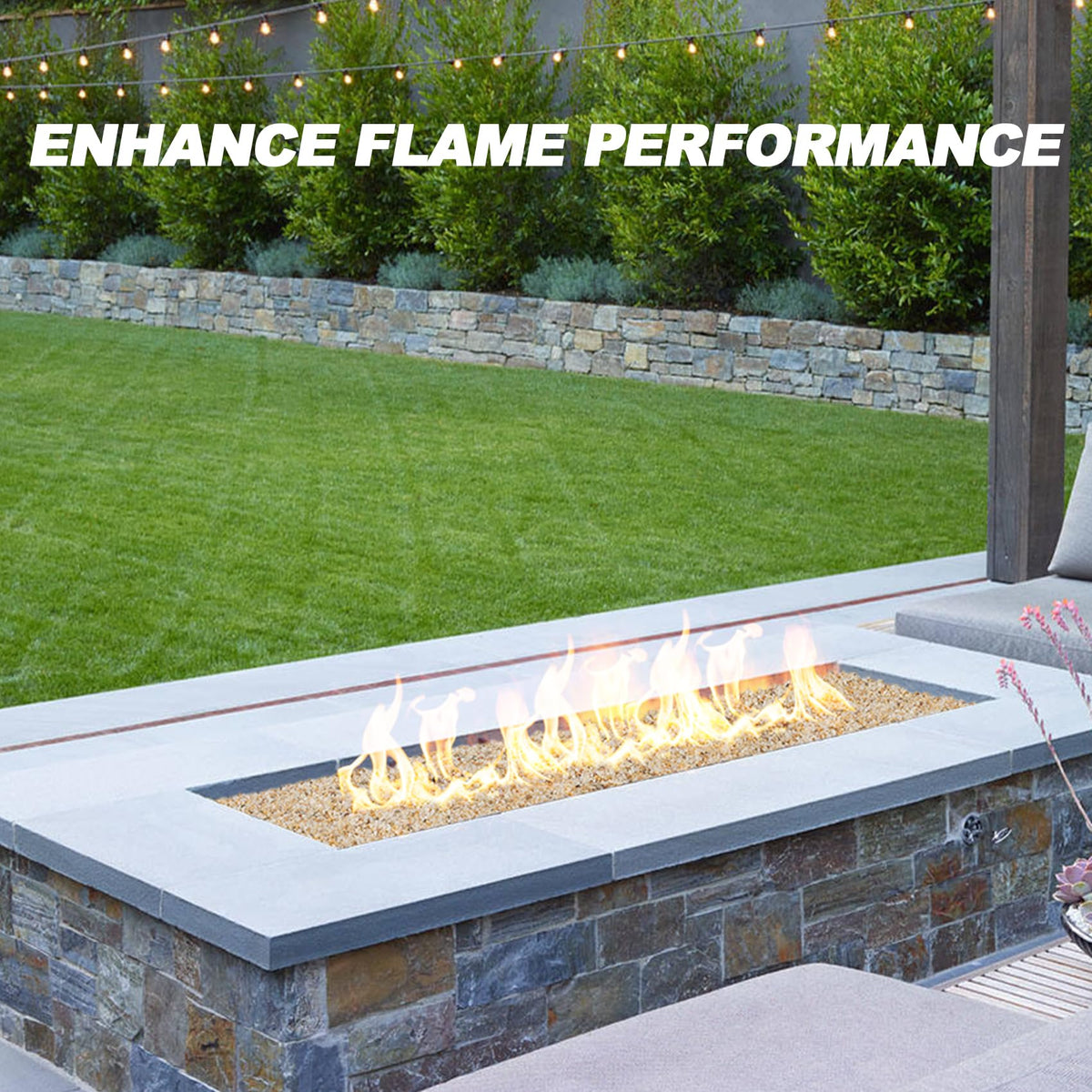 Skyflame 14-20 mesh silica sand serves as compact base filler.