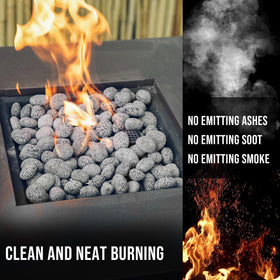 Skyflame lava rock pebbles add decorative texture to outdoor spaces