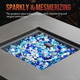 Skyflame fire glass installation demonstrates easy setup