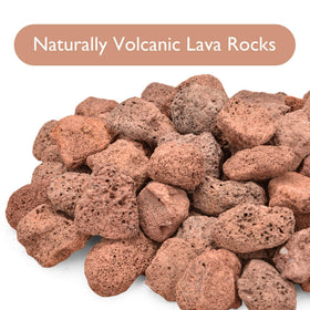 Skyflame lava rocks in a fireplace adding rustic texture and durability