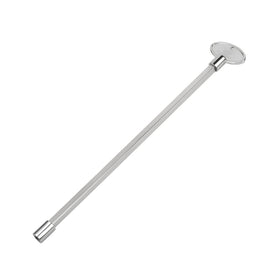 Skyflame universal gas valve key in chrome with 12-inch reach for easy operation.