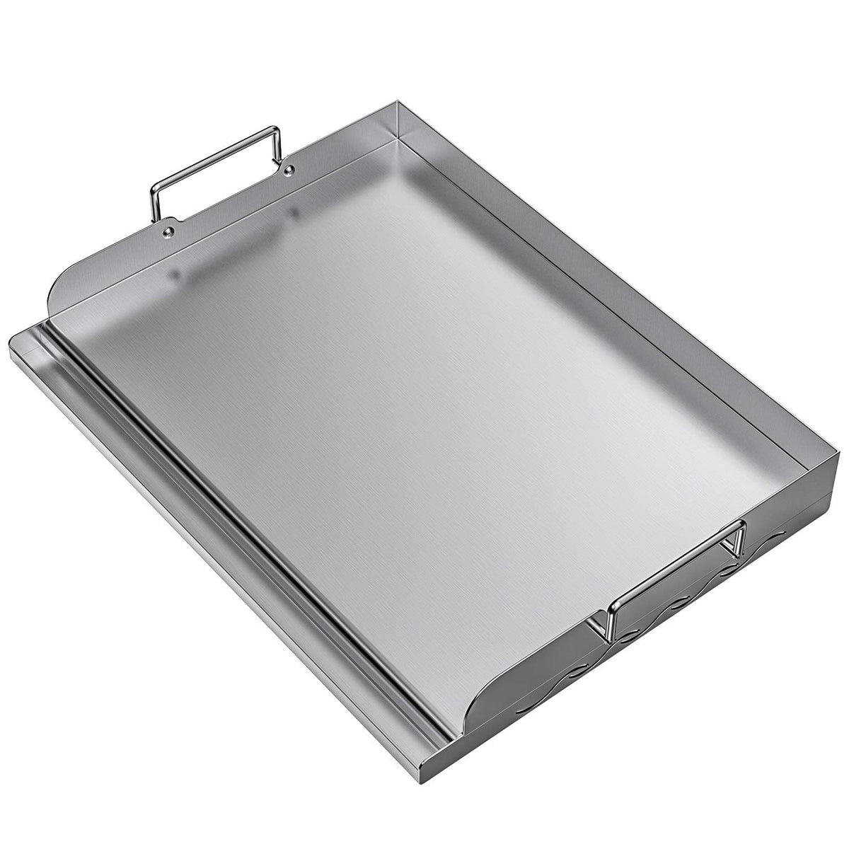 Skyflame universal stainless griddle top with even heat distribution for grilling and breakfast.