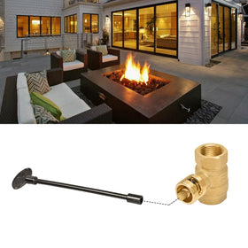 Skyflame valve key for fireplace applications