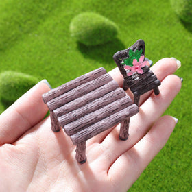 Skylety backrest chair pair complements dollhouse outdoor scenes beautifully