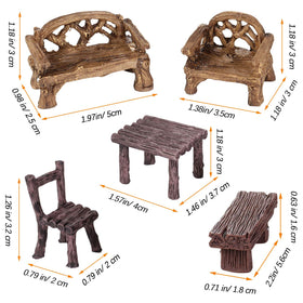 Skylety miniature garden chair set adds charm to tiny outdoor scenes with precise craftsmanship.