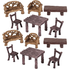 Skylety miniature garden table ornaments add realistic charm to dollhouse landscapes.