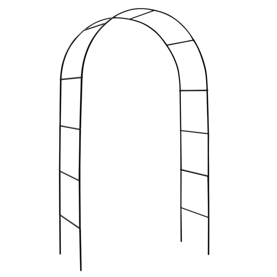 Skypatio outdoor flower garden arch showcases climbing plants for a charming backyard focal point