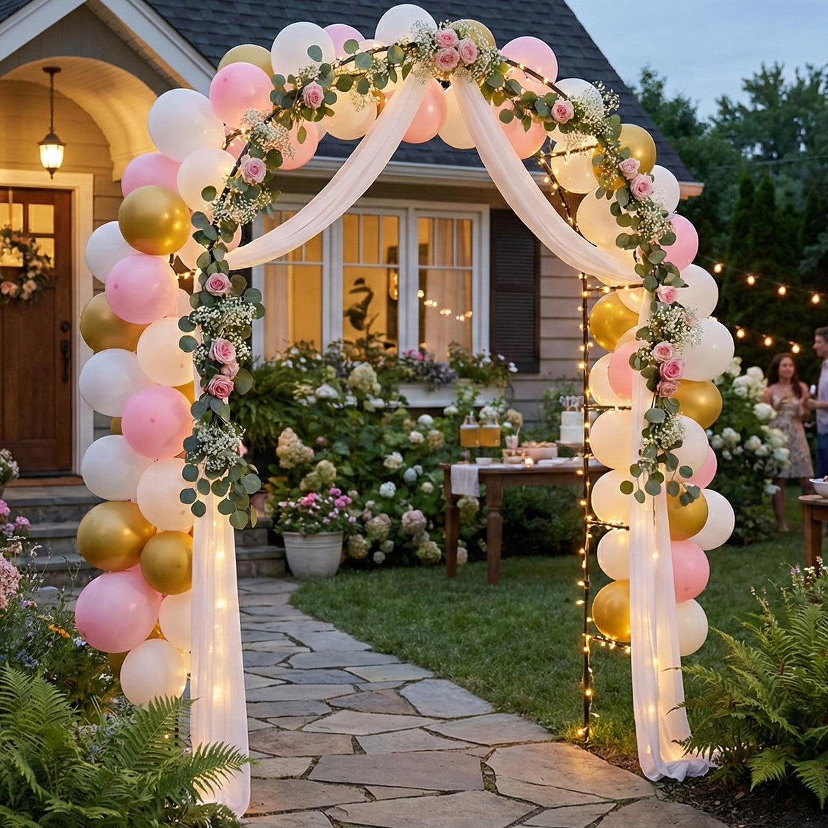 Skypatio wedding backdrop arch provides a tasteful outdoor setting for celebrations