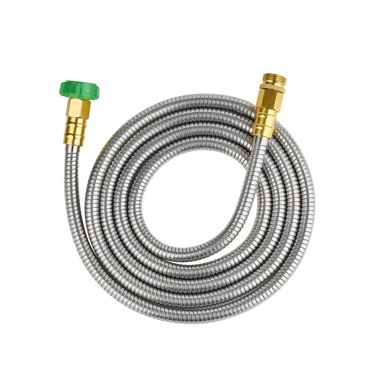 Skyward 10 ft stainless steel hose with connector for rust-resistant reliability