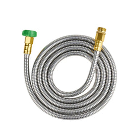 Skyward 10 ft stainless steel hose with connector for rust-resistant reliability