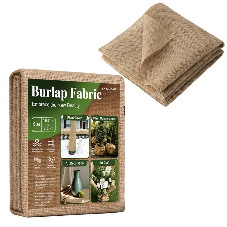 SKYZUOAN burlap fabric tree wrap protecting roses and palms from frost