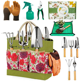 SLARMOR Garden Tool Set 10-piece displayed, ready for versatile gardening tasks