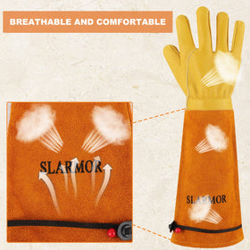 SLARMOR keystone-thumb design enhances grip and precision for delicate planting and tool use.