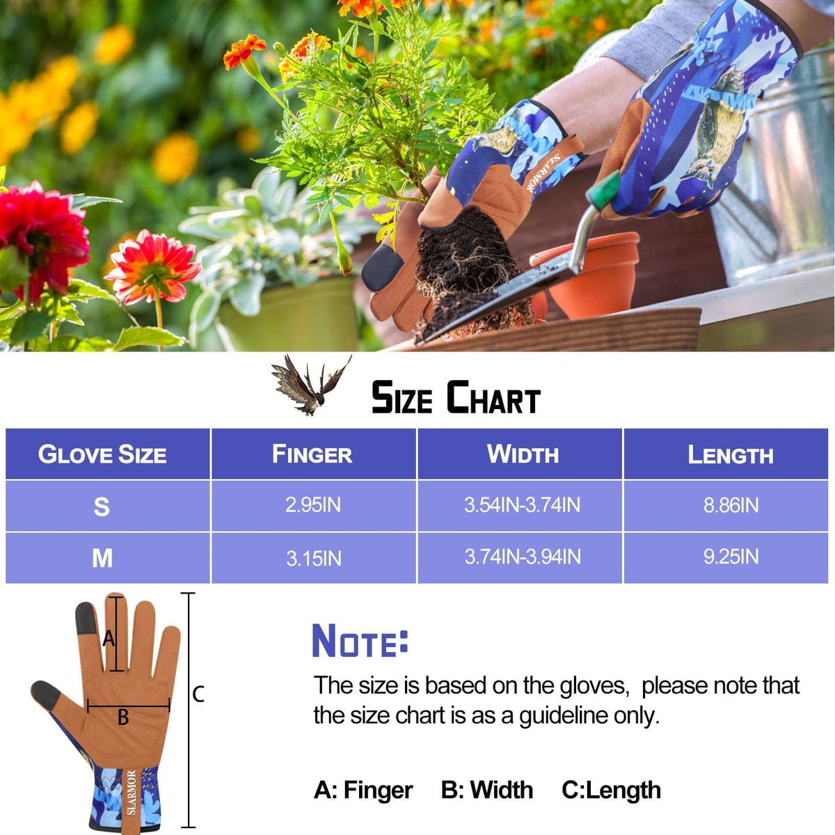 Elastic wrist design on SLARMOR gloves seals out dust and debris.
