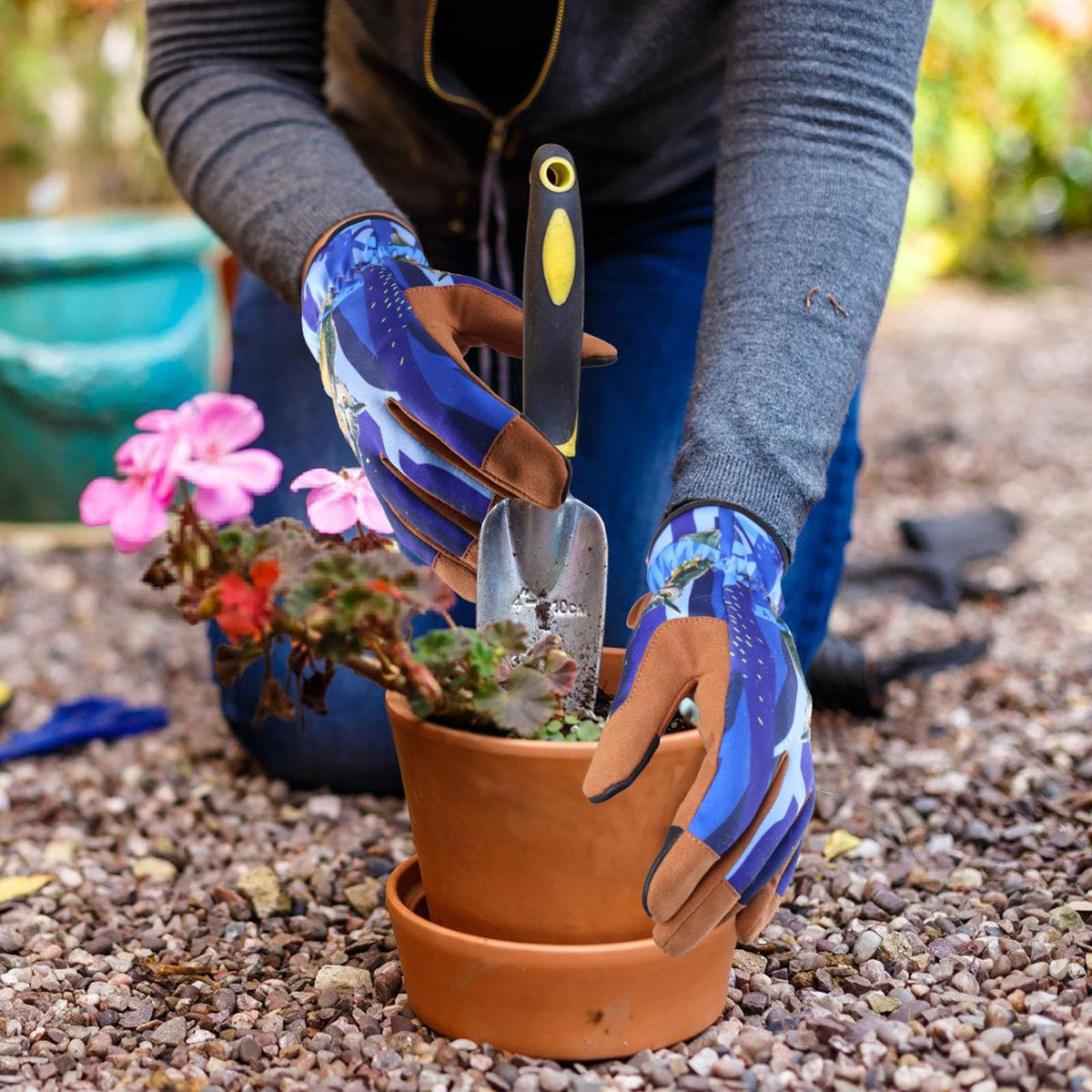 SLARMOR gloves feature hanging cords for easy storage after gardening.