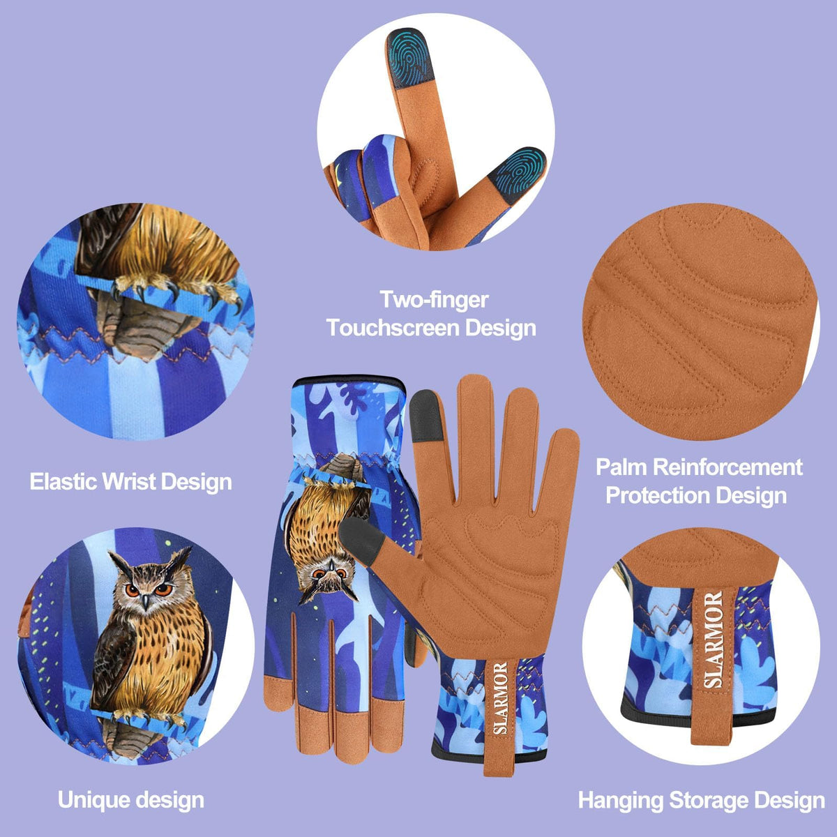 SLARMOR gloves with reinforced fingertips for thorny plants and precision grip.