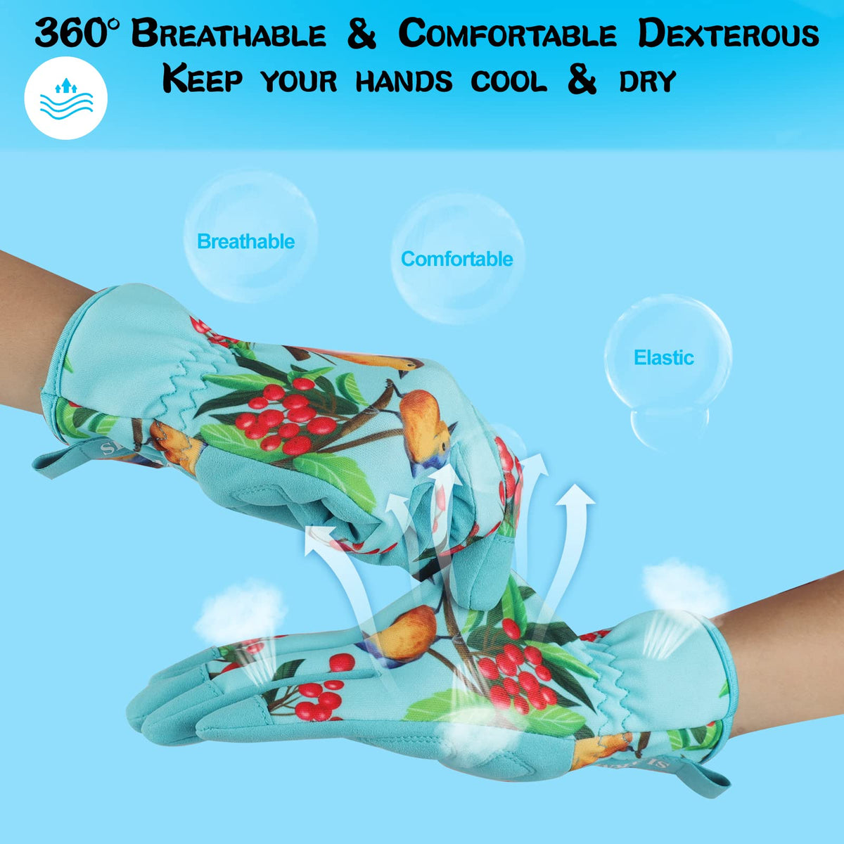 SLARMOR gloves thumb touchscreen area allows phone use without removing gloves