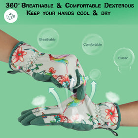 SLARMOR gloves show thorn-proof design protecting fingers during pruning and weeding