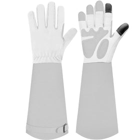 SLARMOR elbow-length gardening gloves protect arms while pruning