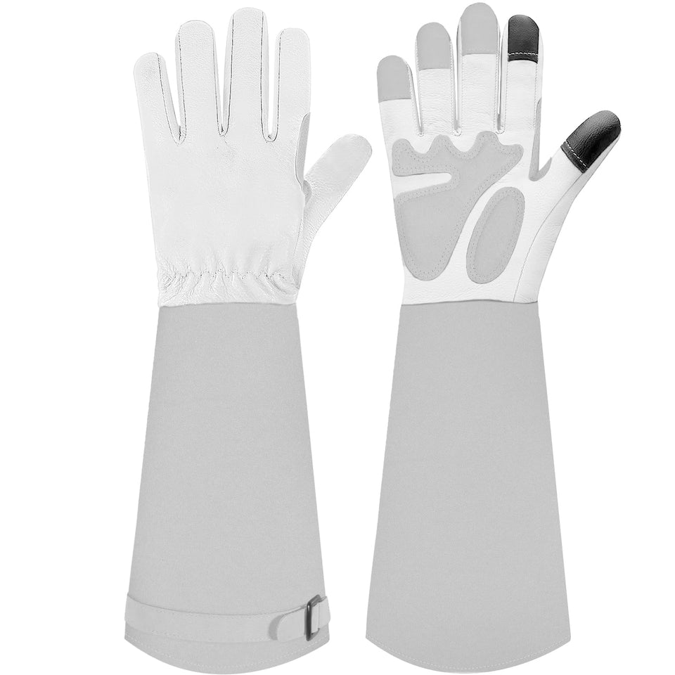 SLARMOR elbow-length gardening gloves protect arms while pruning