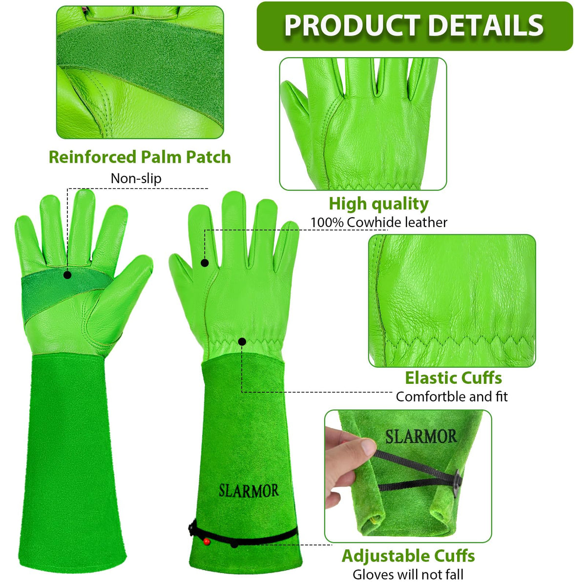 SLARMOR thorn-proof gloves shielding hands during pruning of prickly plants