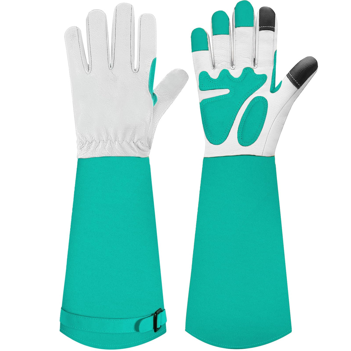 SLARMOR long gauntlet garden gloves protect elbows during thorny tasks.
