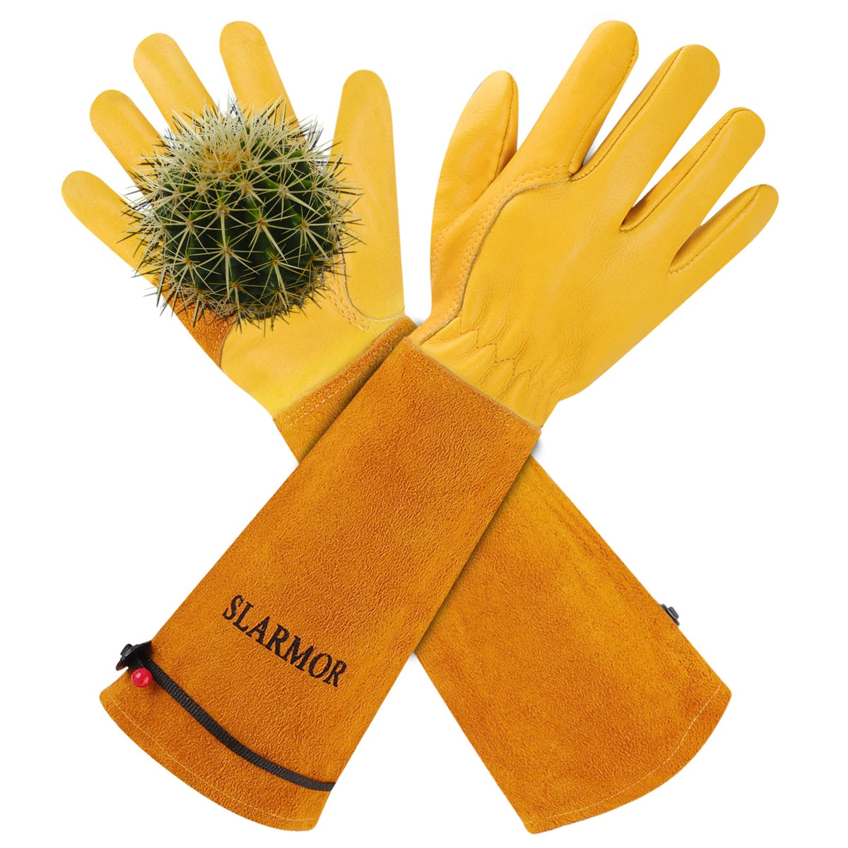 SLARMOR thorn-proof rose pruning gloves protect hands during pruning tasks.