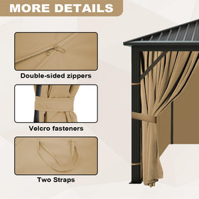 Slashome gazebo curtains 180gsm fabric signals durable outdoor use
