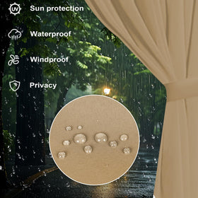 Slashome gazebo curtains four-panel set offers versatile gazebo coverage