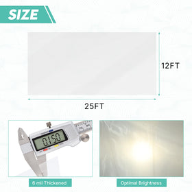 SDLDEER 6mil heavy-duty greenhouse film shields crops from wind and hail.