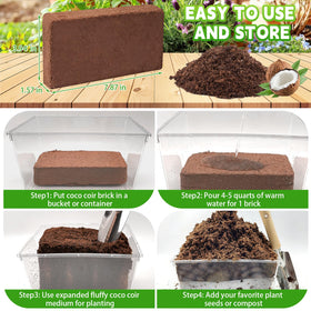 SDLDEER brick soaking and swelling to create ready growing medium