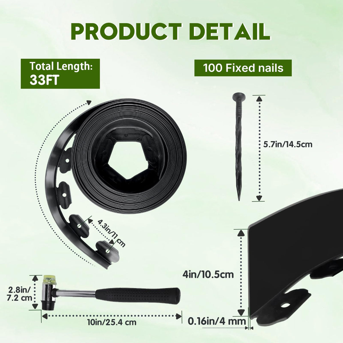 SDLDEER edging demonstrates flexible curves for curved flower beds.