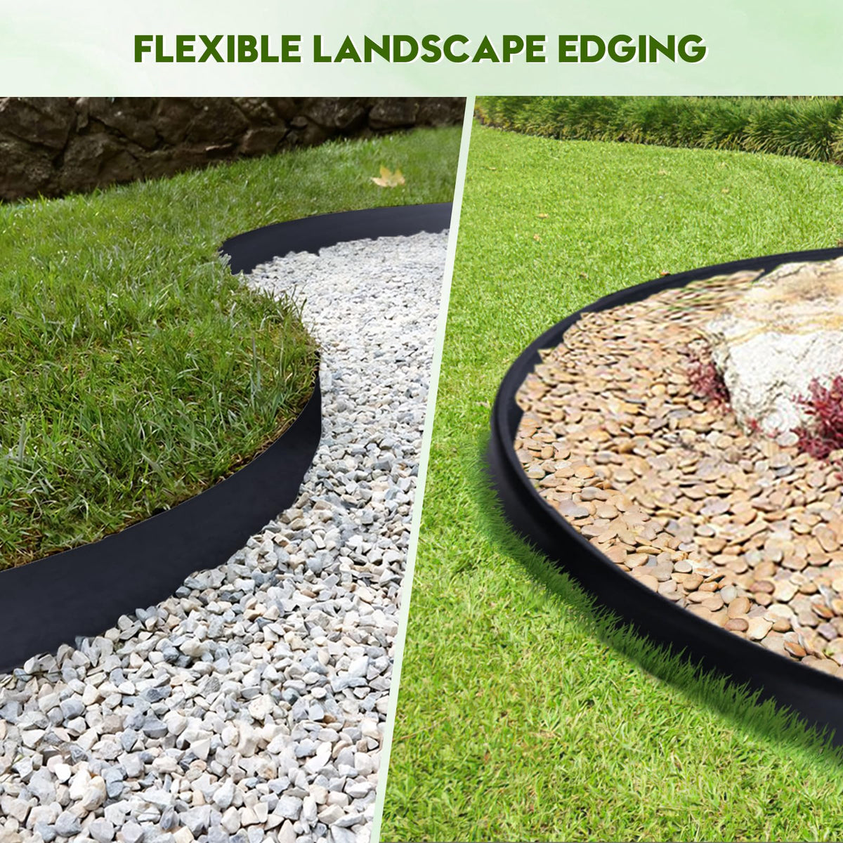 SDLDEER edging's reinforced rib design maintains stability in sun and rain.