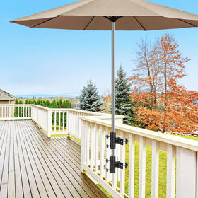 SLIIMU black parasol mount withstands weather with powder coating