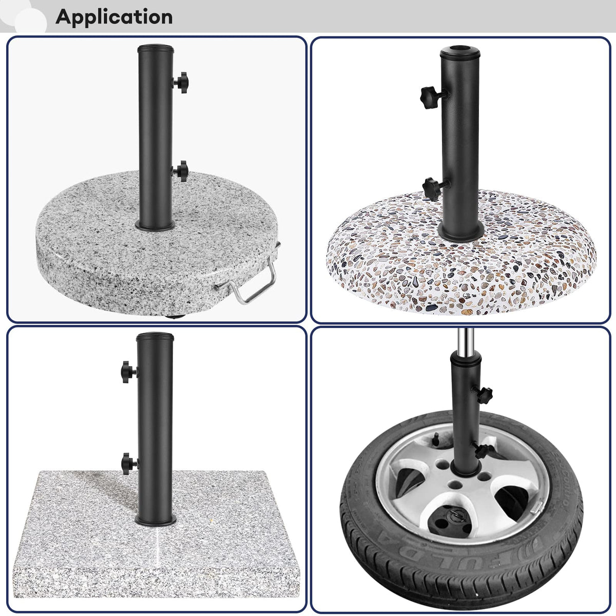 SLIIMU PVC sleeve 48mm accommodates larger poles for stability.