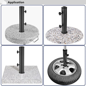 SLIIMU PVC sleeve 48mm accommodates larger poles for stability.