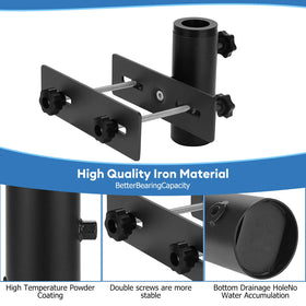 SLIIMU railing clamp holds parasol securely on balcony posts