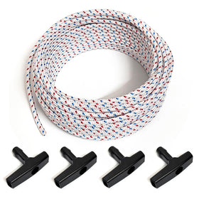Slinvilopa heavy-duty pull cord 50ft for durable lawn mower and engine replacements.
