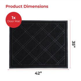 SlipToGrip weatherproof PVC door mat pictured outdoors against weathered steps.
