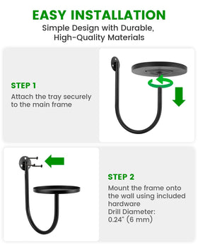 SLLPL shelf holds up to 15 lbs for versatile plant display.