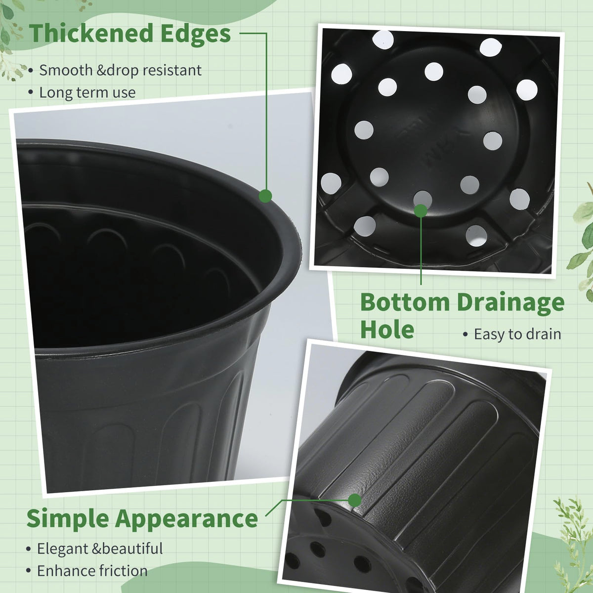 SLMKHHU 3-gallon pot stackable design enables efficient packing and transport.