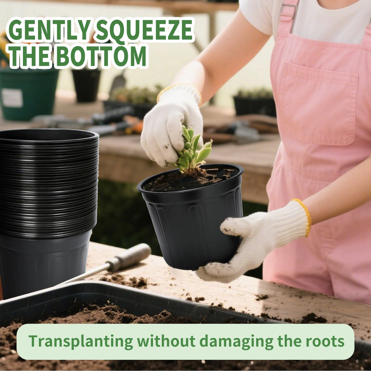 SLMKHHU 3-gallon pot is ideal for transplanting seedlings to larger containers.