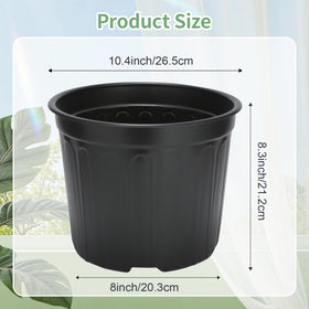SLMKHHU 3-gallon nursery pot side view highlights stackable design for easy storage.
