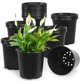 SLMKHHU 2-gallon nursery pots side view, sturdy and reusable for seedlings.