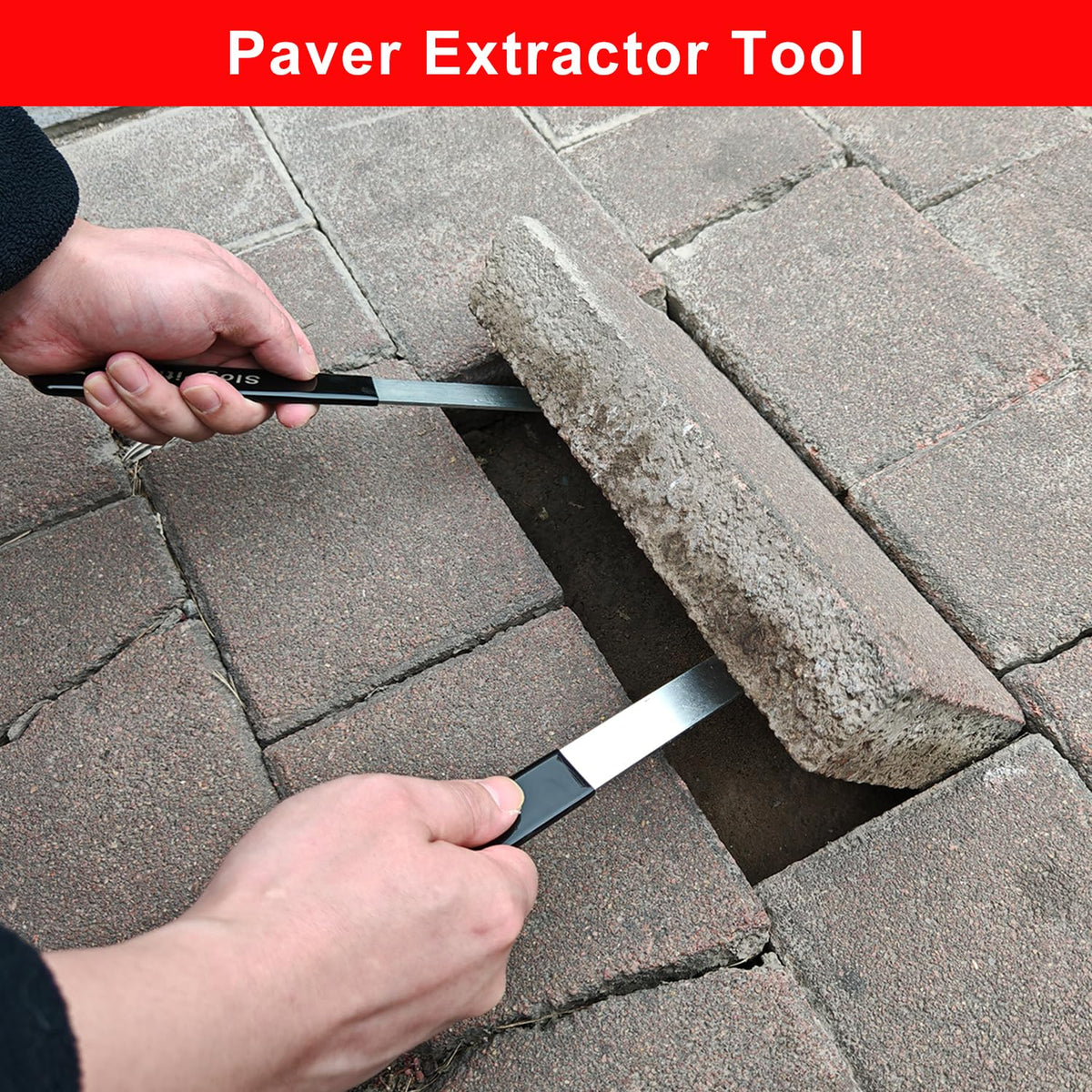 SlogPith garden-lawn-patio paver extractor aids quick replacement around edges.